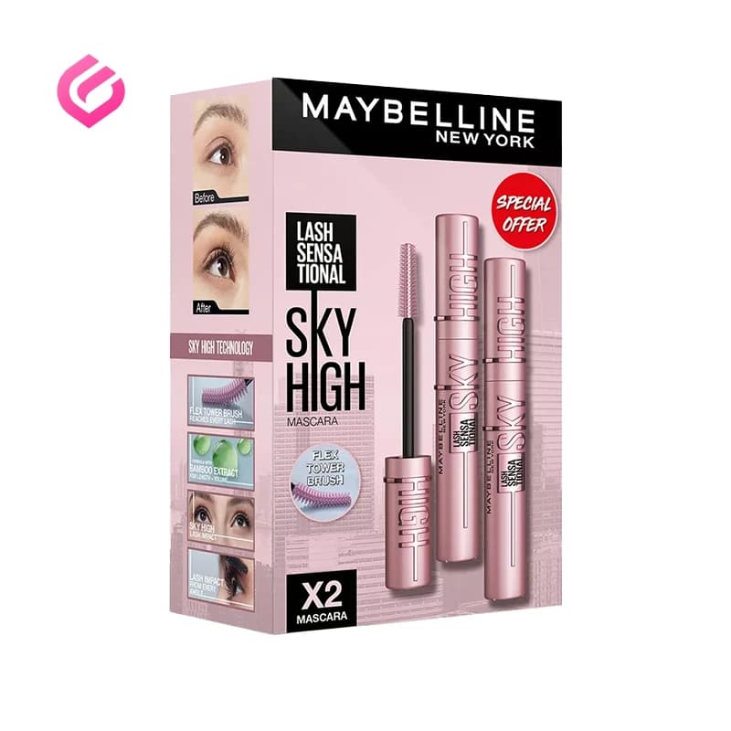 ست دو عددی ریمل میبلین | Maybelline Lash Sensational Sky High X2