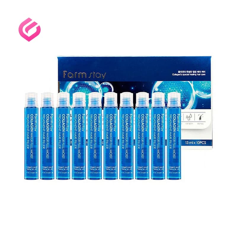 فیلر درمانی مو کلاژن فارم استی | Farmstay Collagen Water Full Moist Treatment Hair Filler — تصویر ۲