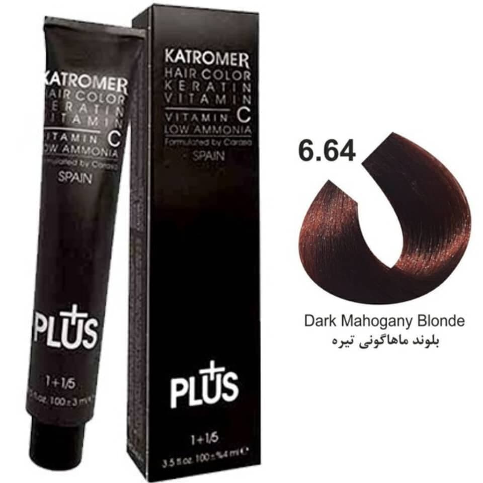 رنگ موی کاترومر KATROMER،شماره 6.64 بلوند ماهاگونی تیره