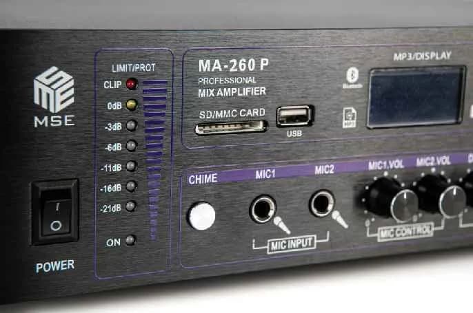 آمپلی‌فایر میکسر حرفه‌ای MSE مدل MA-260 P — تصویر ۱۲