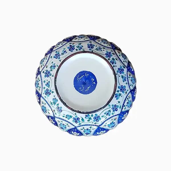 قندان میناکاری طرح شکوفه آبی — تصویر ۸