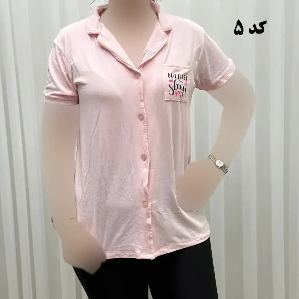 لباس خواب جلو باز وارداتی زنانه کد 1161 جنس اسپاندکس و پلی استر چهارفصل راحت تنخور سایز S M L — تصویر ۹