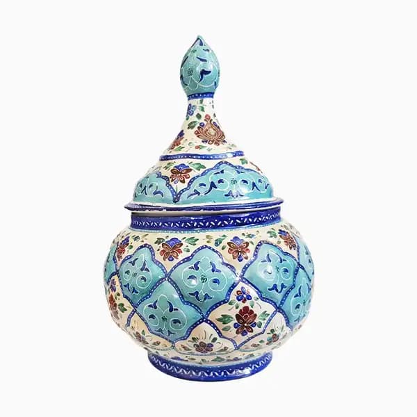 قندان میناکاری مسی — تصویر ۵