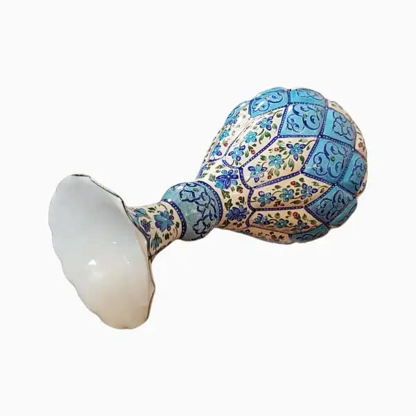 گلدان مسی میناکاری شده جفتی — تصویر ۸