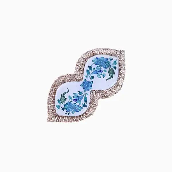 گیره مو میناکاری طرح پاپیون — تصویر ۳