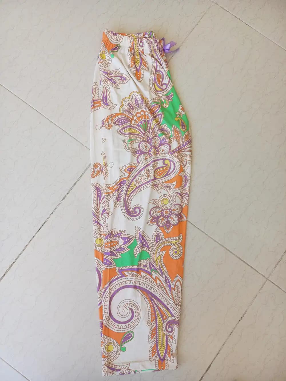 شلوار راحتی نخی کد 15483 — تصویر ۲