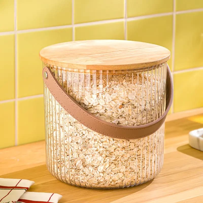 سطل شیاردار درب چوبی 3 لیتر لیمون 2472 — تصویر ۶