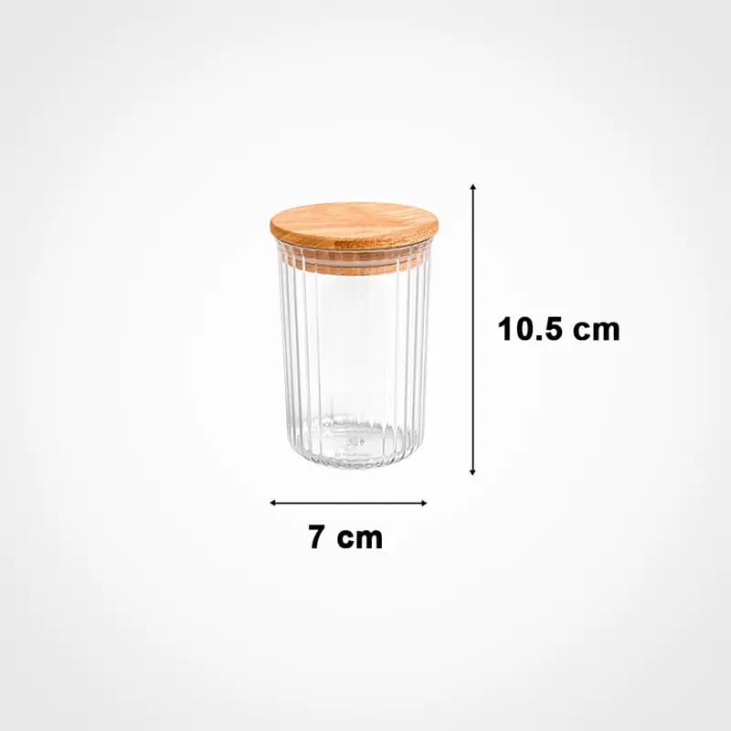 جا ادویه شیاردار لیمون ۲۵۰ میلی لیتر درب چوبی 2505 — تصویر ۵