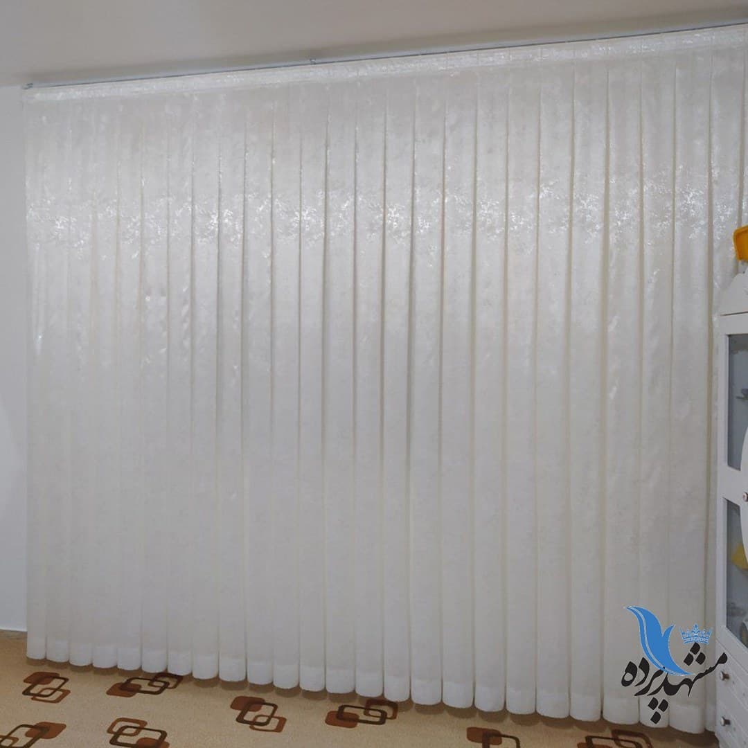 پرده حریر پتینه کرپ طرح محو با دوخت در ارتفاع دلخواه — تصویر ۲