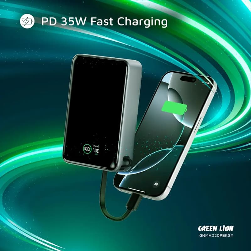 پاوربانک 20000 گرین لاین Green lion مدل مادرید — تصویر ۹