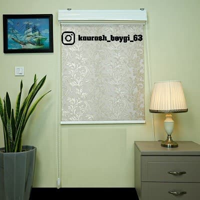 پرده شید تک مکانیزم گل نسکافه ای