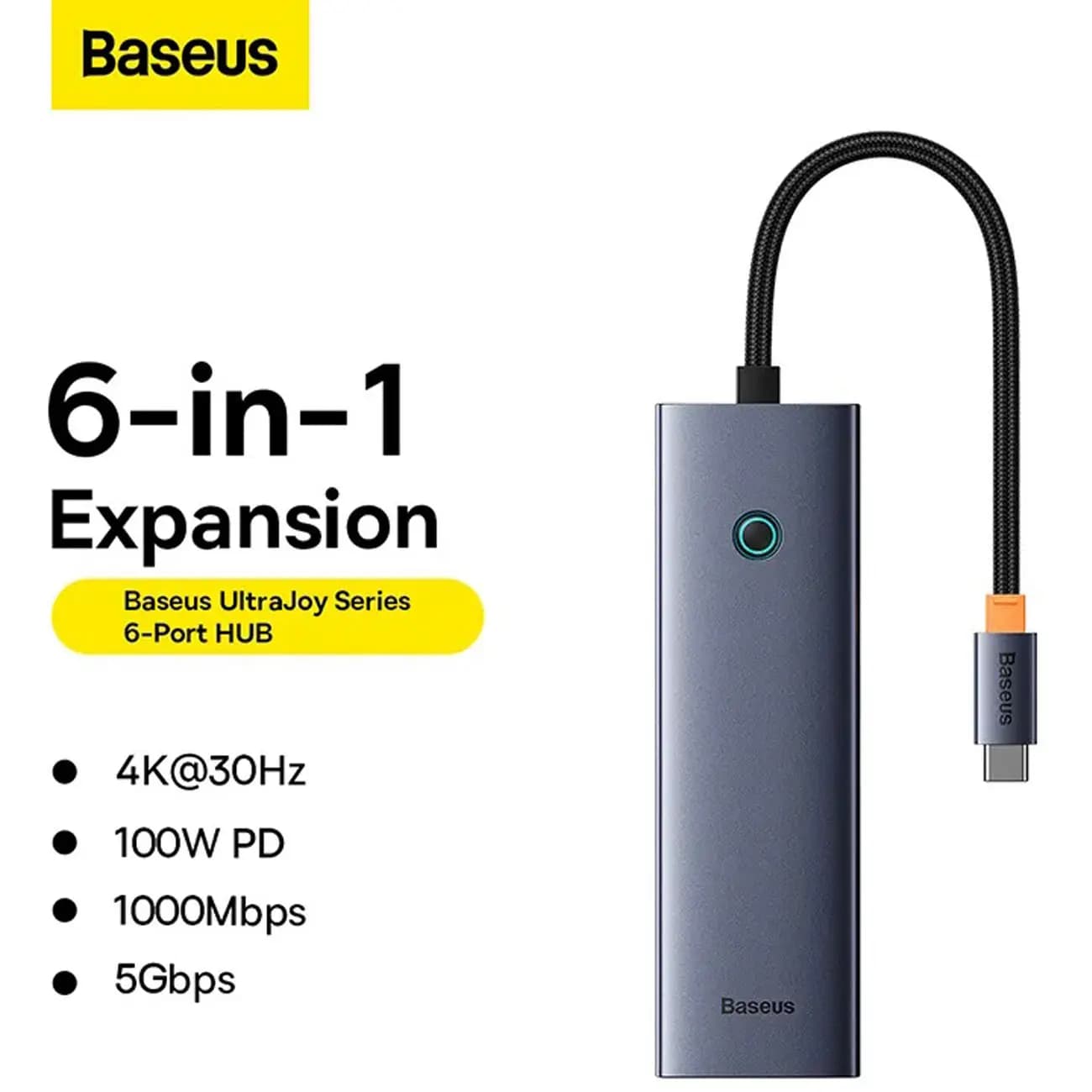 هاب USB-C شش پورت BASEUS مدل BS-OH151 — تصویر ۷