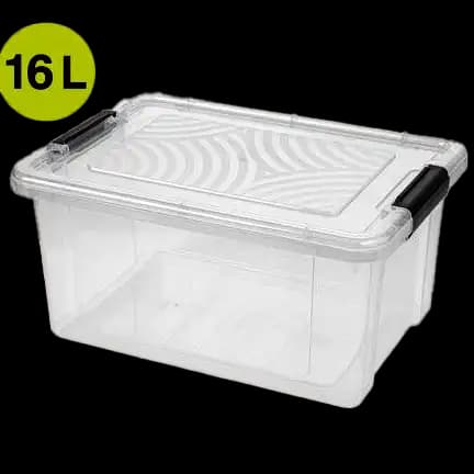 باکس 16 لیتری شفاف دربدار لیمون 2400