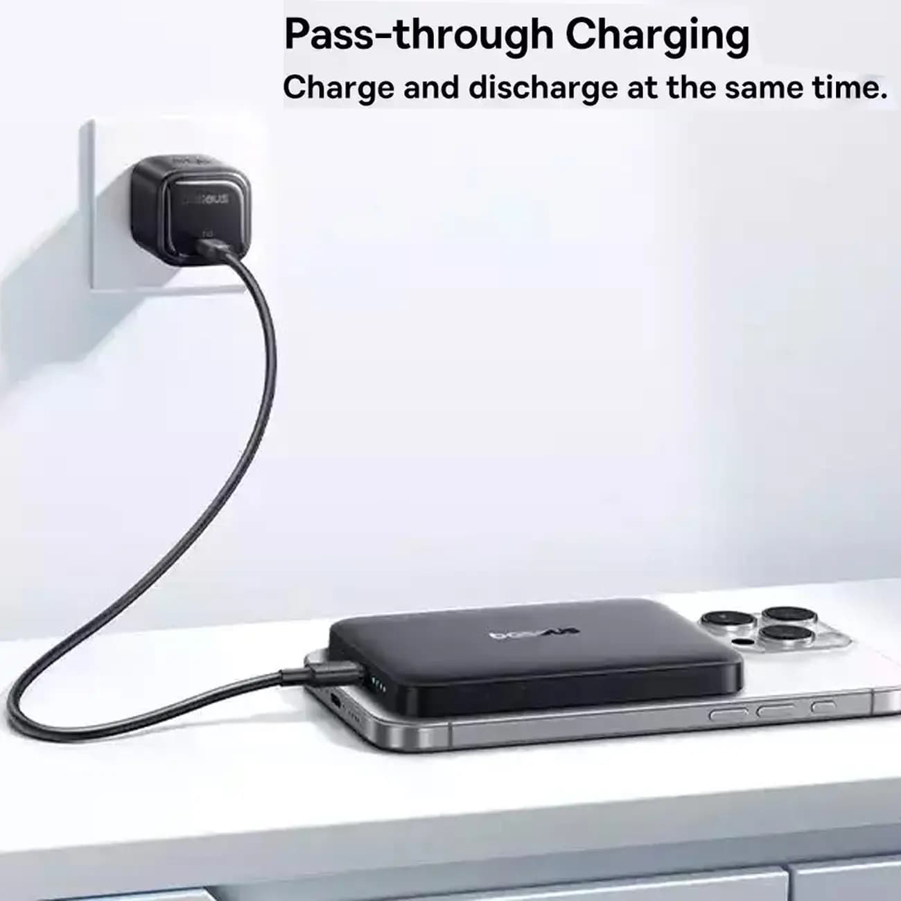 پاوربانک بی سیم 22.5 وات BASEUS مدل EnerFill FM12 E0028500 ظرفیت 10000 میلی آمپر ساعت — تصویر ۷