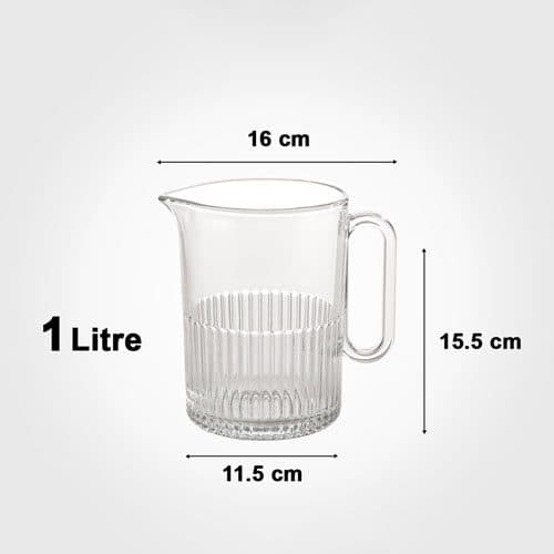پارچ شیشه اي شیاردار لیمون 2228 — تصویر ۲