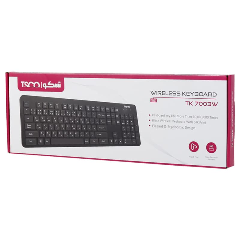 کیبورد بی سیم TSCO TK7003W — تصویر ۹