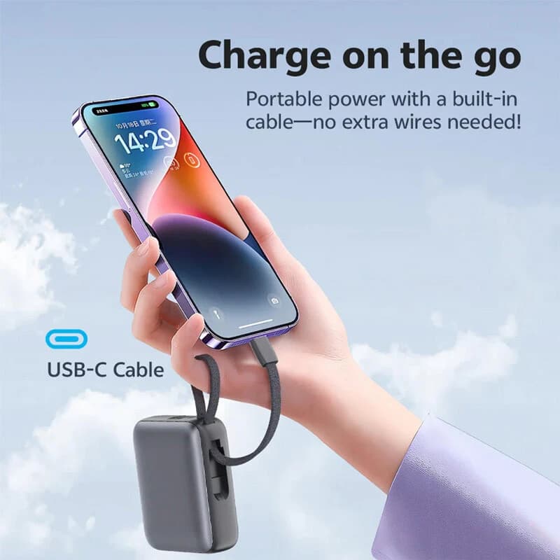 پاوربانک QCY PB20A 20000 با شارژ سریع 45W PD — تصویر ۸