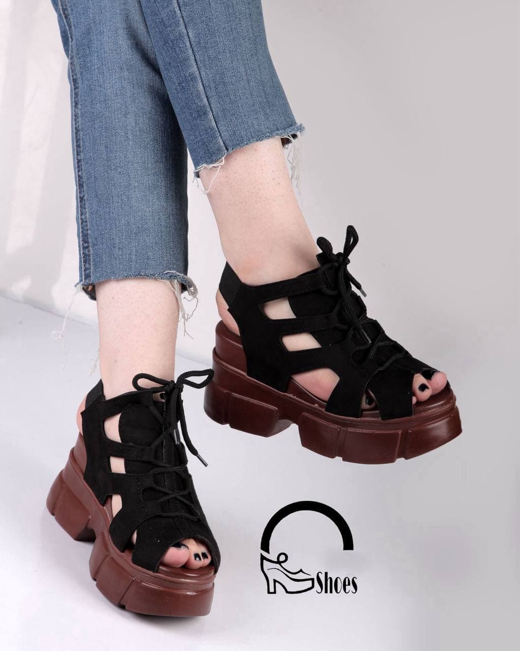 صندل زنانه مشکی طبی میکرو سوئیت باغ سپهسالار — تصویر ۴