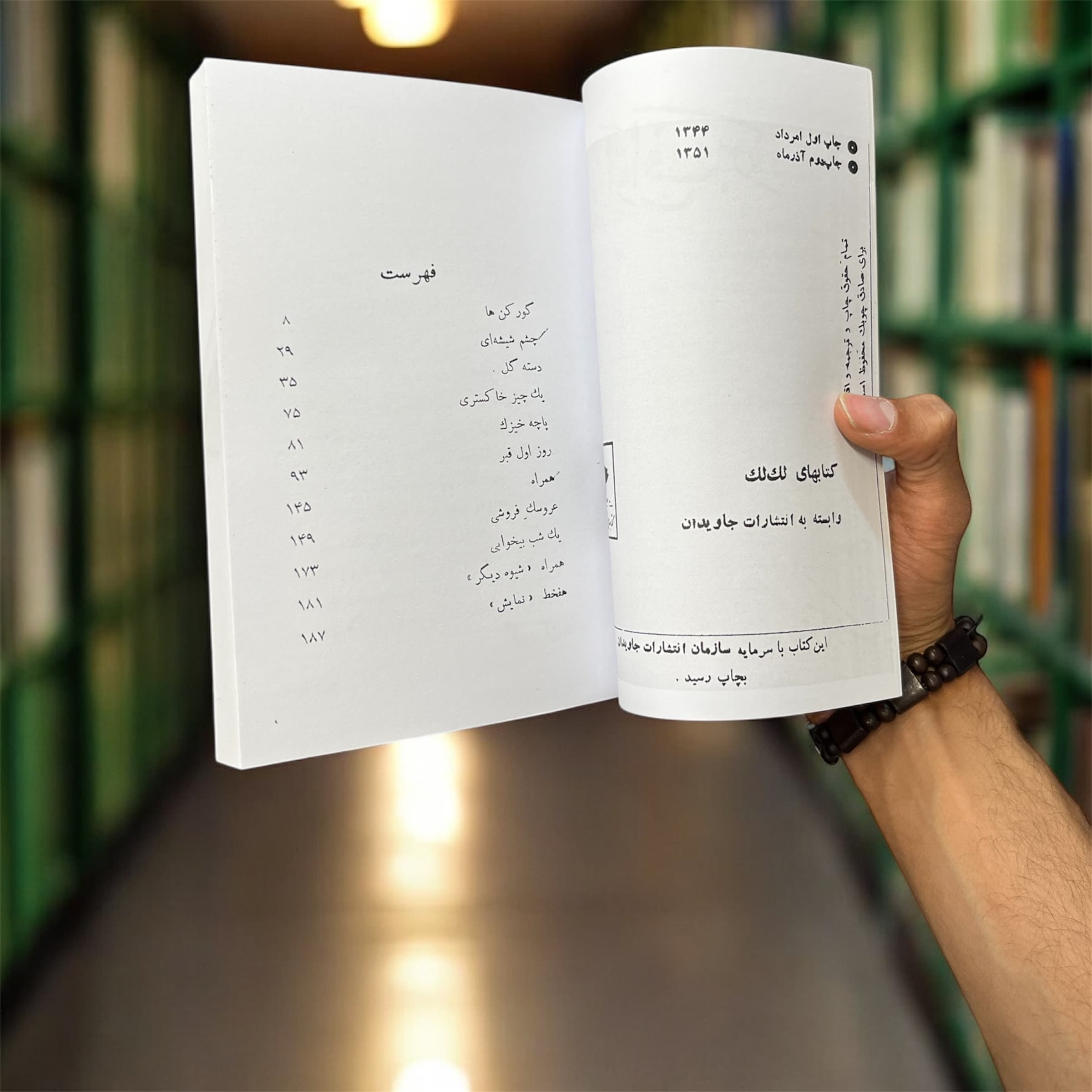 کتاب روز اول قبر اثر صادق چوبک از انتشارات جاویدان (نسخه ۱۳۵۱) — تصویر ۳