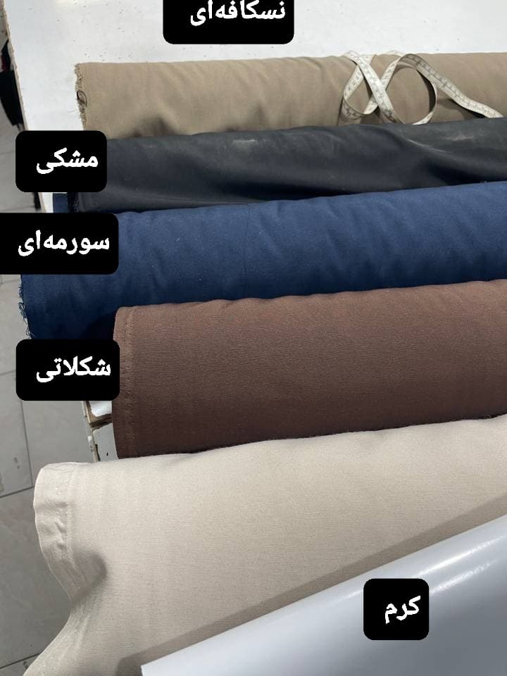 شومیز جلو دکمه آستین پاکتی لینن پلاس فری سایز 38 تا 48 — تصویر ۸