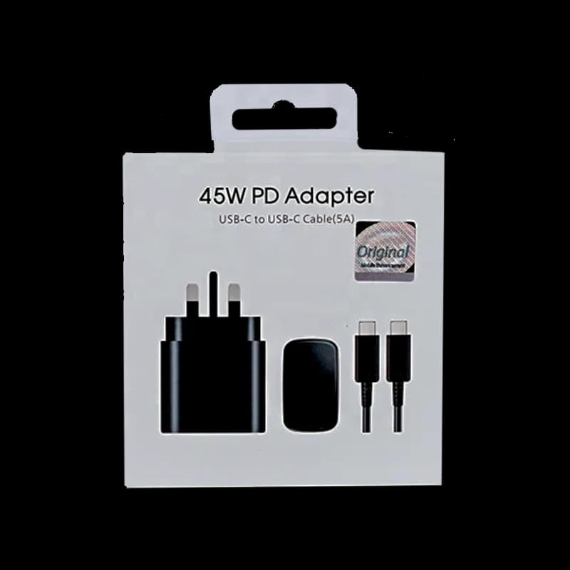 آداپتور شارژر 45w T4510 سامسونگ همراه کابل شارژ – گارانتی 6 ماهه – ویتنام