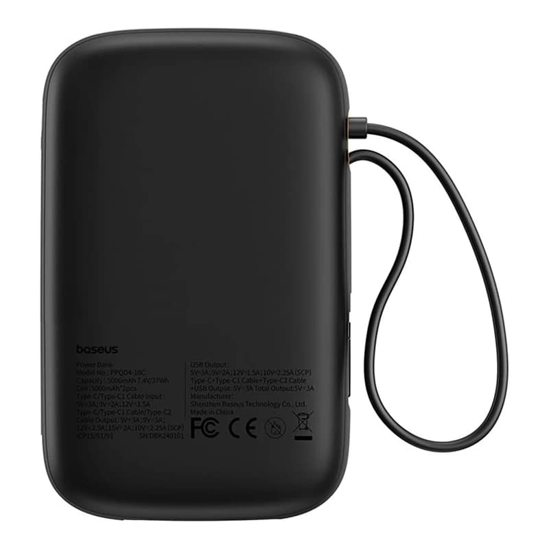 پاوربانک 30 وات BASEUS مدل QPow2 PPQD4-10C ظرفیت 10000 میلی آمپر ساعت — تصویر ۴