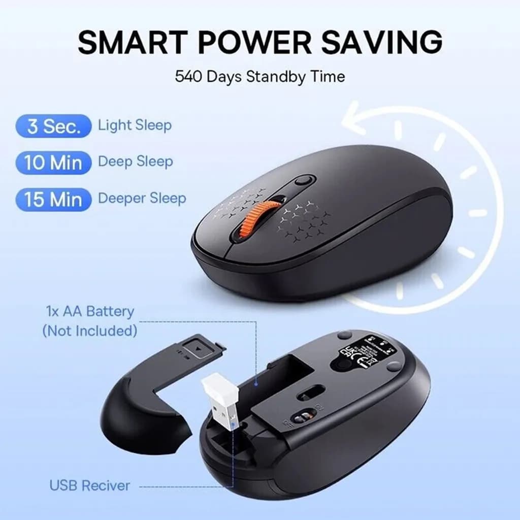 ماوس بی سیم BASEUS مدل F01B Tri-Mode — تصویر ۷
