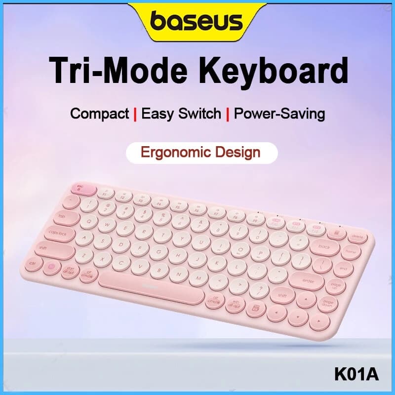 کیبورد بی سیم BASEUS مدل TRI-MODE K01A — تصویر ۶