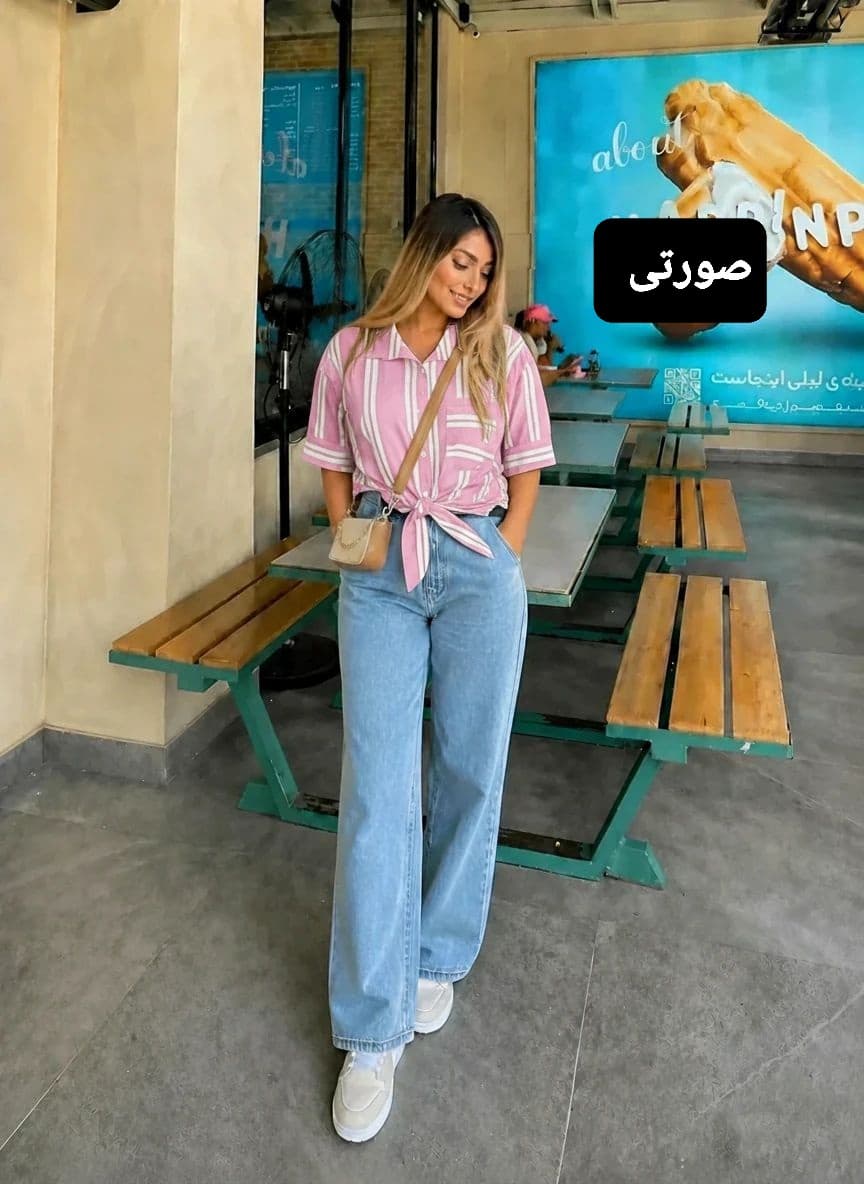 شومیز زنانه گره‌ای سوپرسافت خوش‌فرم فری سایز 38 تا 44 — تصویر ۶