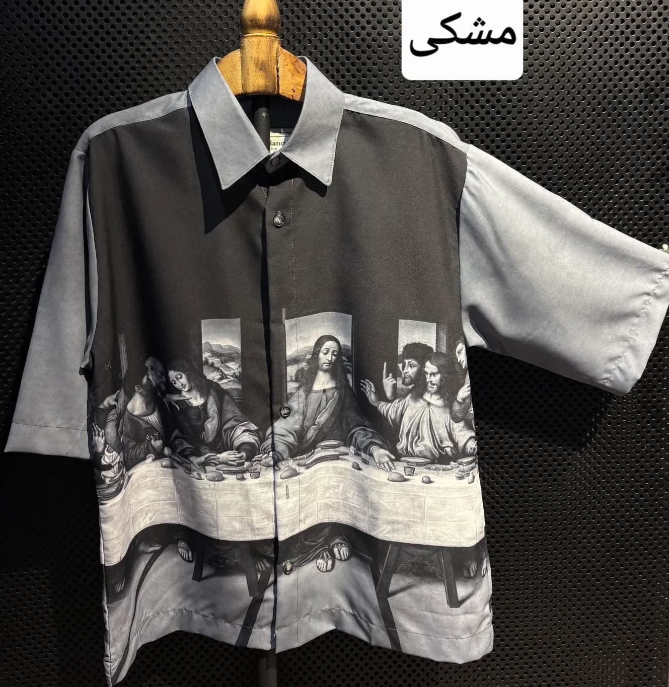 پيراهن مردانه طرح دار کازابلانکا — تصویر ۵