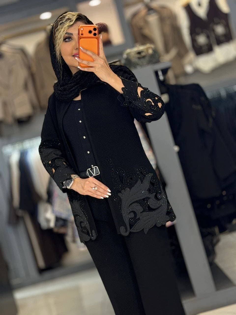 کت و شلوار مجلسی زنانه کرپ مرویجت سایز 40 تا 50 — تصویر ۸