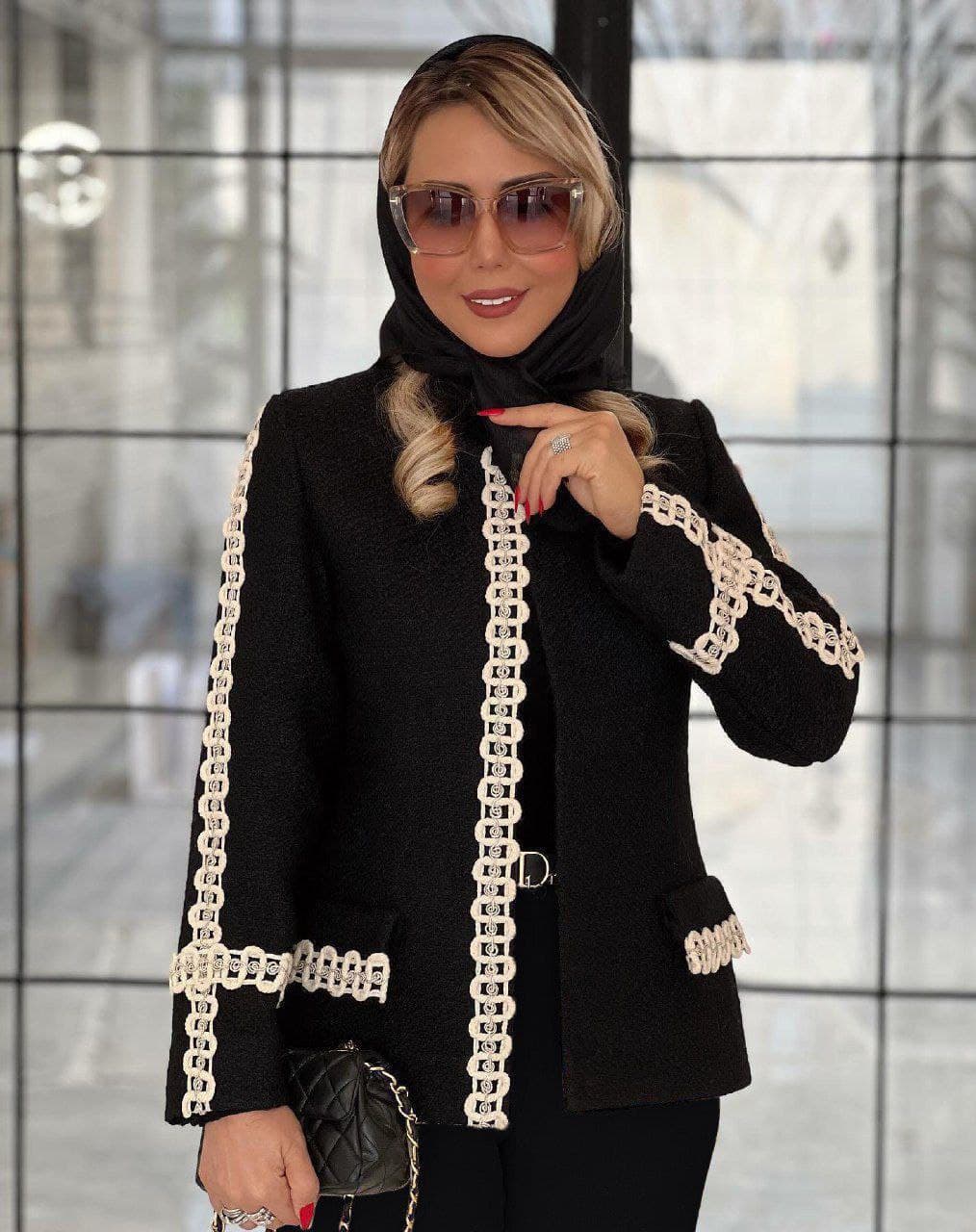 کت و شلوار مجلسی زنانه ست مدل گیپور — تصویر ۴