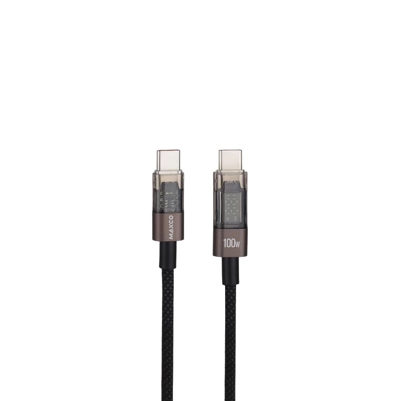 کابل سوپر فست شارژ تایپ سی 100 وات 2 متری MAXCO مدل MS03CC