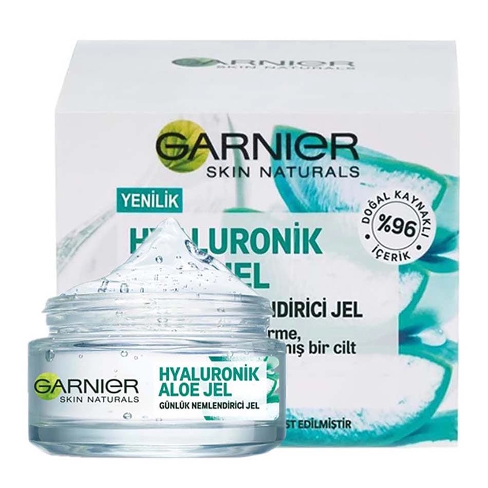 ژل مرطوب‌کننده و آبرسان گارنیر Garnier | حاوی آلوئه‌ورا و هیالورونیک اسید | آبرسانی عمیق روزانه | حجم 50 میل — تصویر ۳