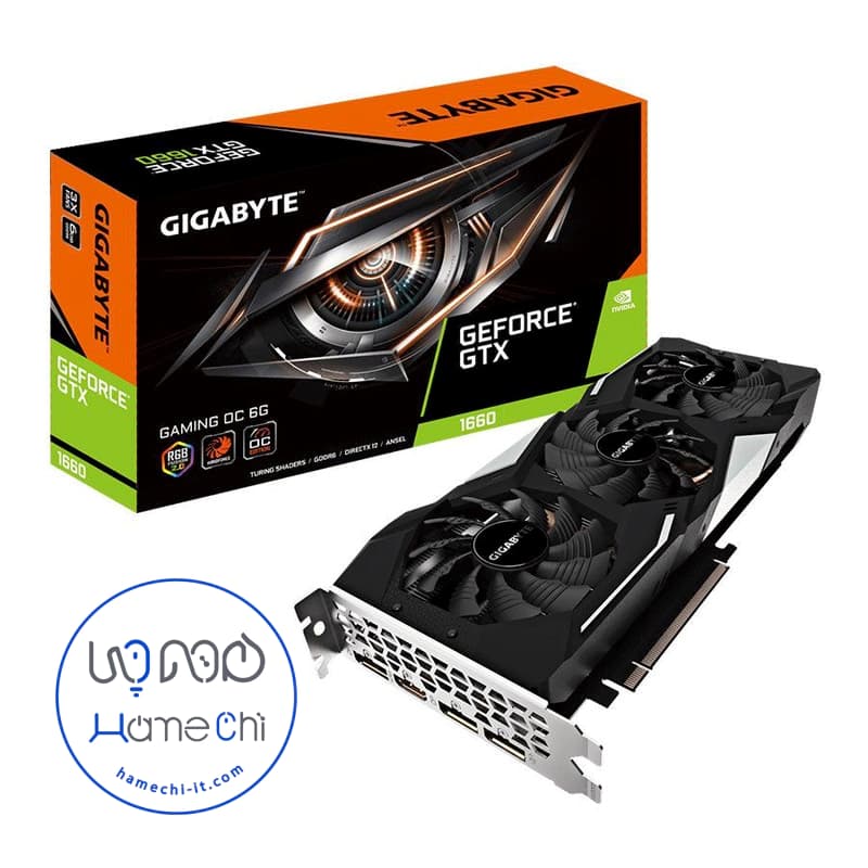 **خرید کارت گرافیک استوک گیگابایت Gigabyte GeForce GTX 1660 GAMING OC 6G | کارت گرافیک گیمینگ 6GB GDDR5، سیستم خنک‌کننده WINDFORCE، مناسب بازی، طراحی و رندرینگ | گارانتی تست 7 روزه | همه چی ای تی**