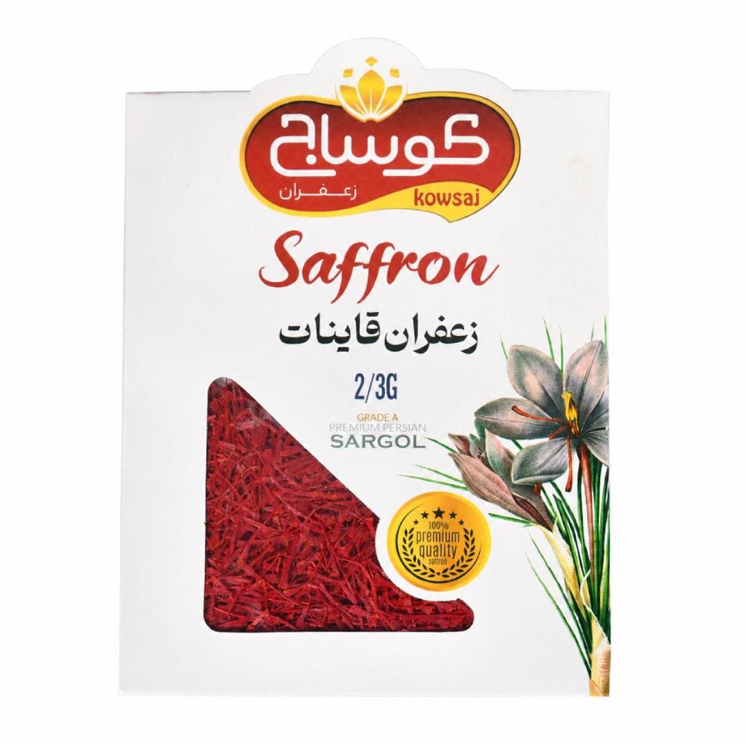 زعفران سوپر نگین 2.3 گرمی با بسته بندی پاکتی — تصویر ۲
