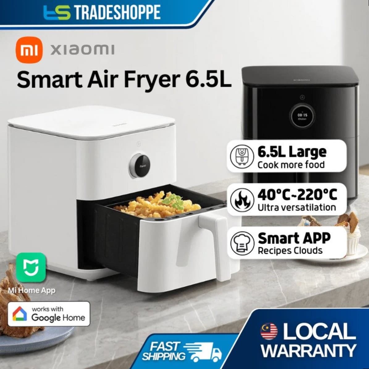 سرخ کن بدون روغن شیائومی مدل maf-w6501-model 6.5 liter — تصویر ۴