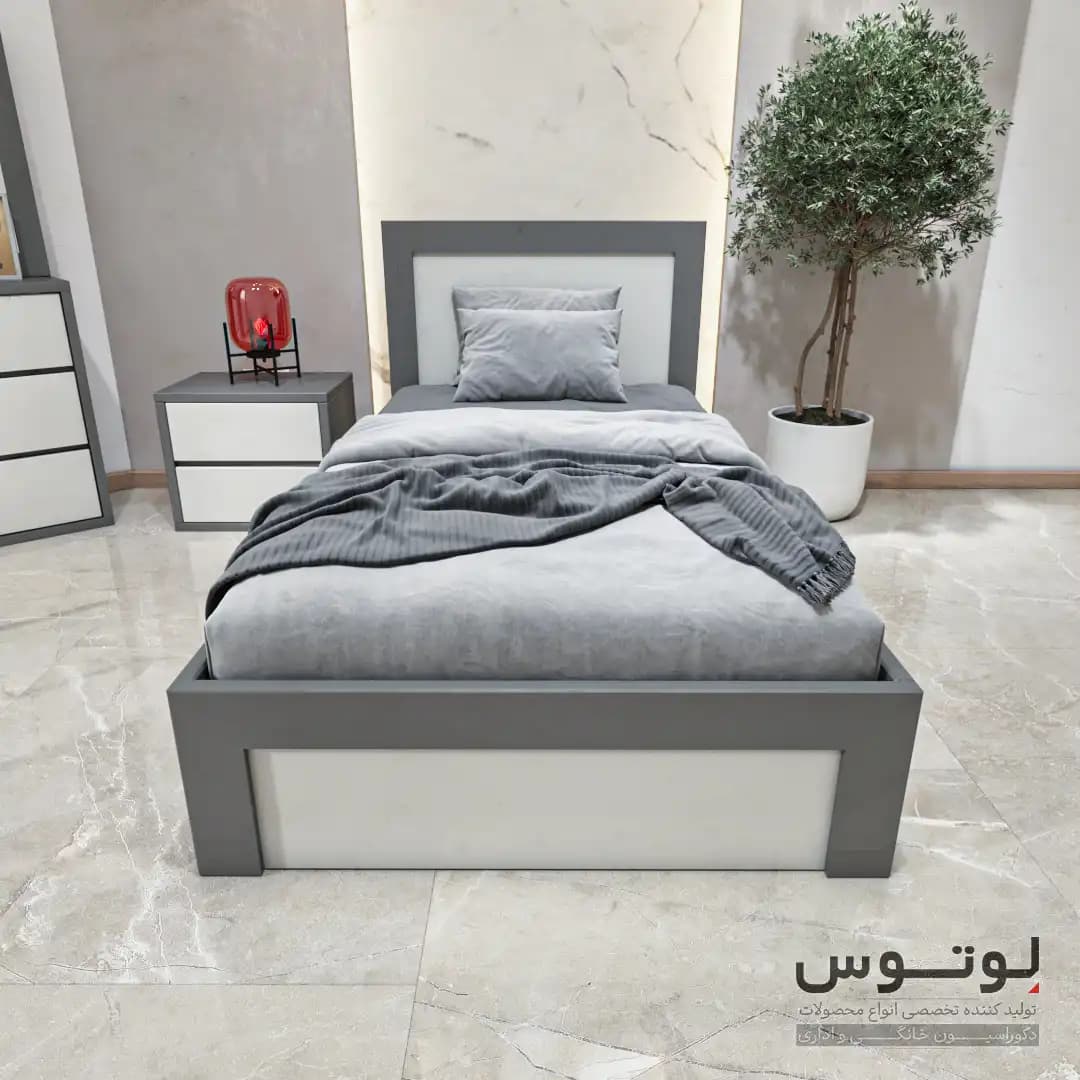سرویس خواب یک نفره مدرن (مدل افرا – Sa1012) — تصویر ۲