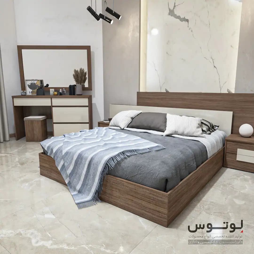 سرویس خواب دو نفره مدرن (مدل تابان – SB4236) — تصویر ۳