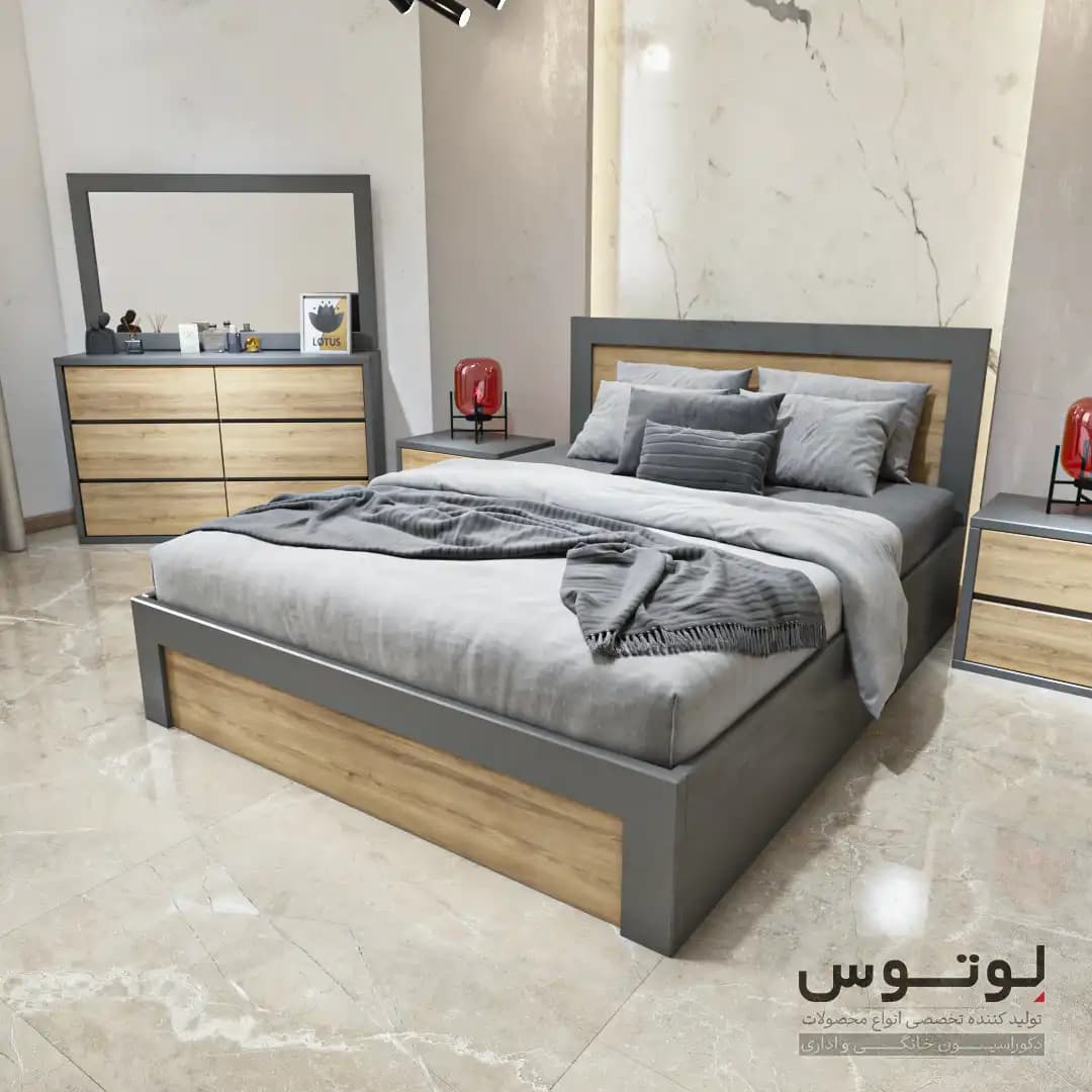 سرویس خواب دو نفره مدرن (مدل افرا – SB1023) — تصویر ۱۰