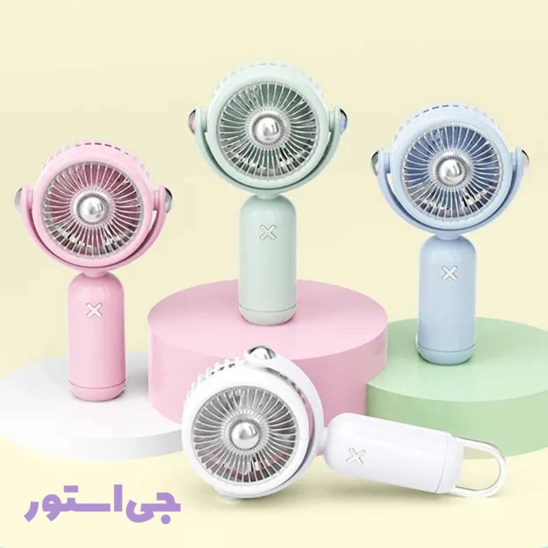مینی فن شارژی چرخشی 3 سرعته — تصویر ۲