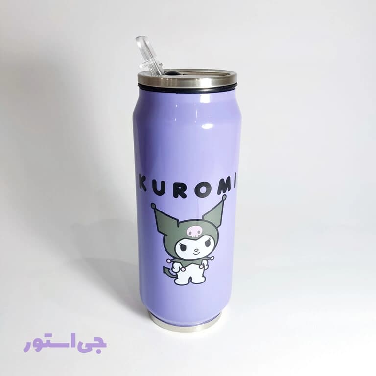 قمقمه استیل نی دار کرومی — تصویر ۵
