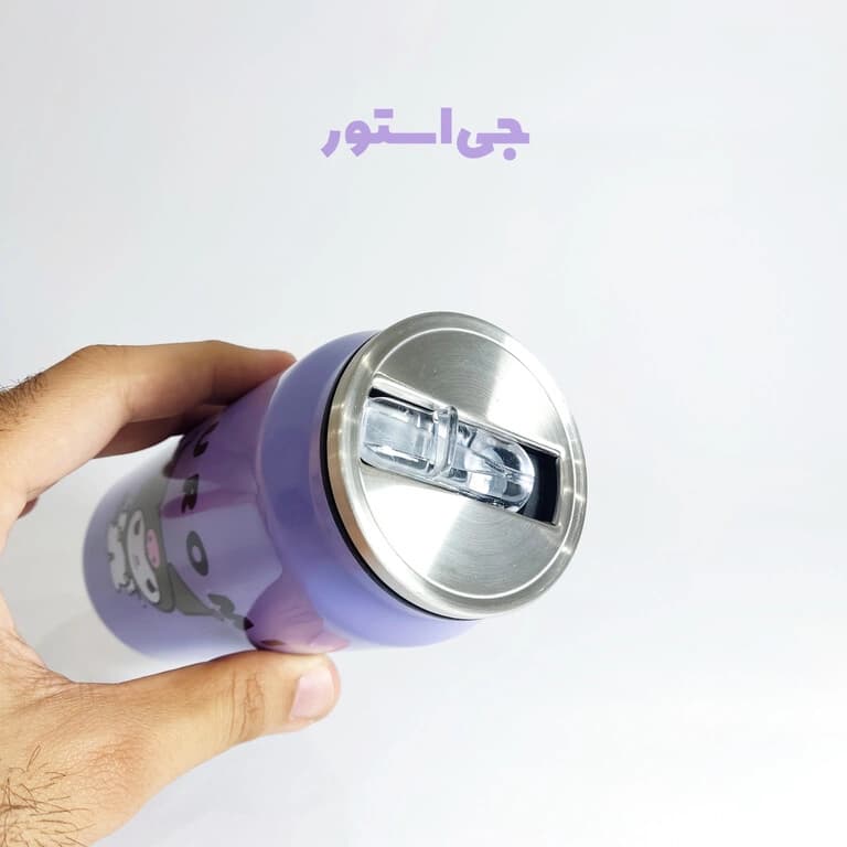 قمقمه استیل نی دار کرومی — تصویر ۲
