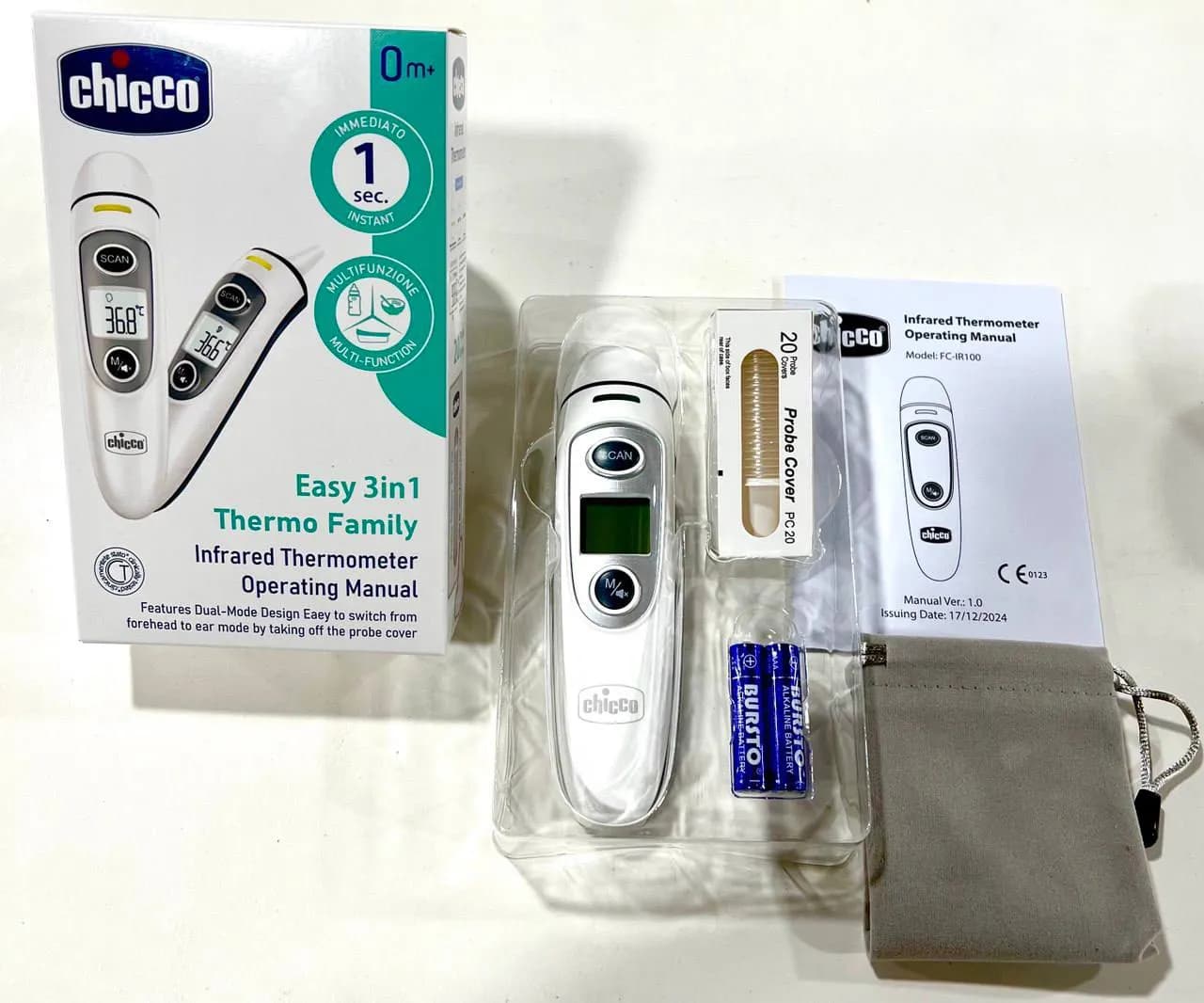 تب سنج لیزری چیکو chicco مدل 3 در 1 — تصویر ۵