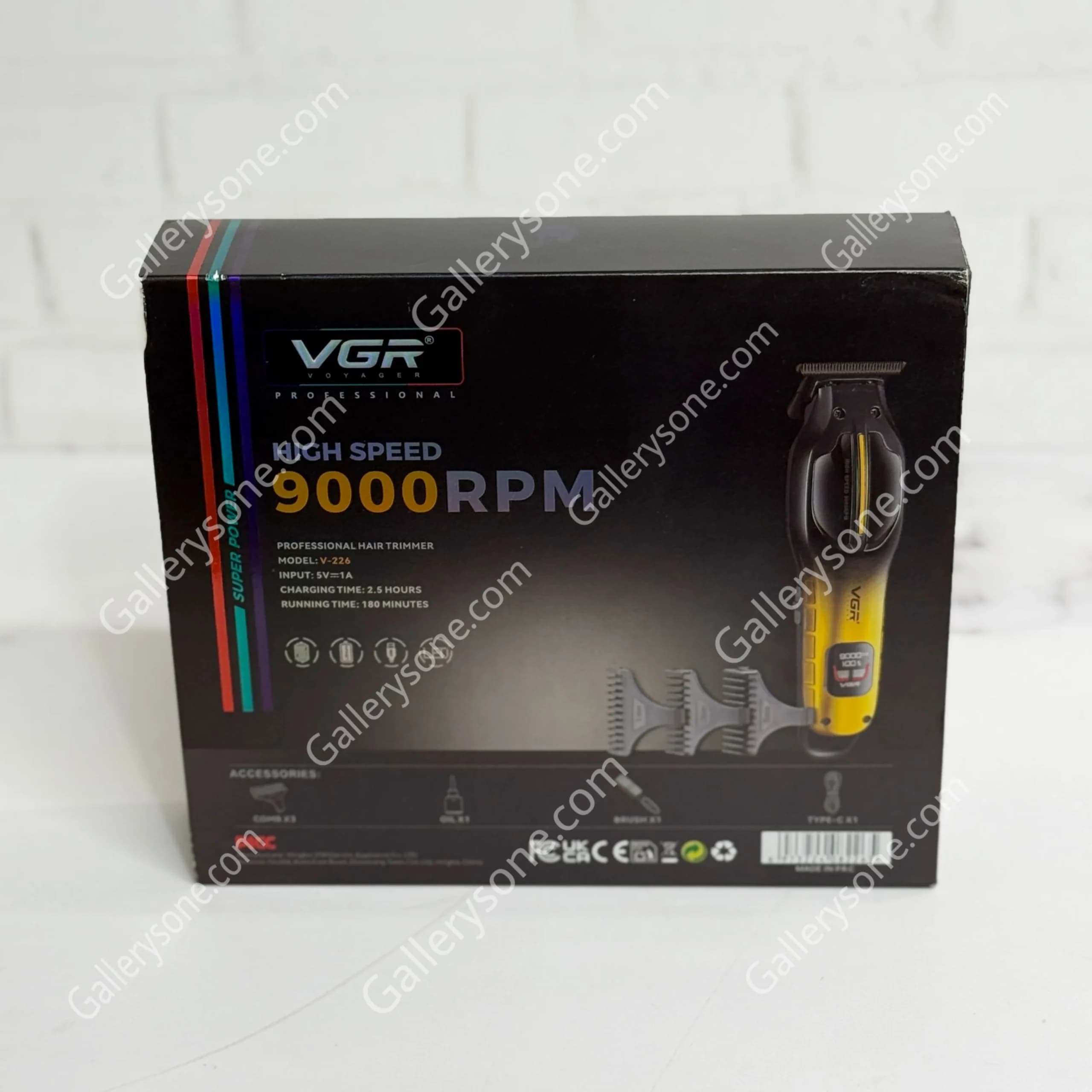 ماشین اصلاح وی جی آر V-226 | خط زن حرفه‌ای 9000 دور — تصویر ۶