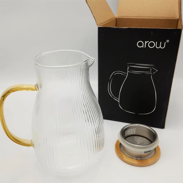 پارچ شیشه ای درب بامبو ترکیه AROW-2789 — تصویر ۷