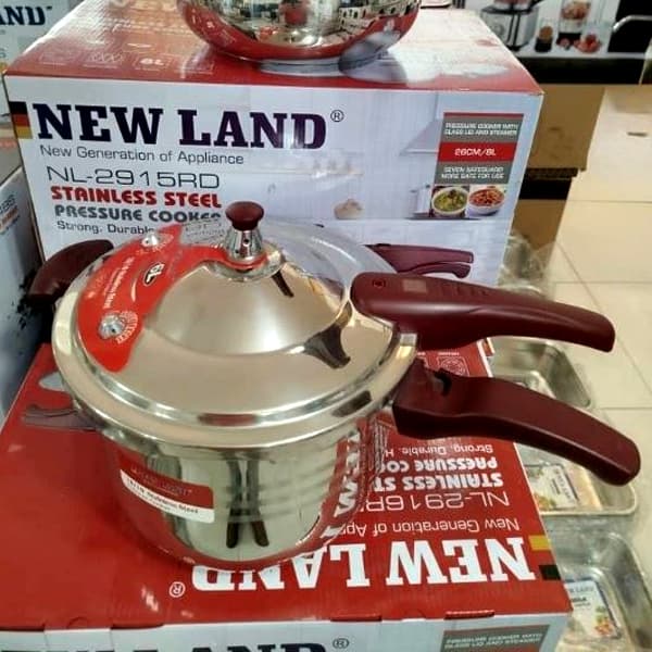 زودپز دسته دار نیولند NEWLAND NL-2915-RD 8L — تصویر ۳