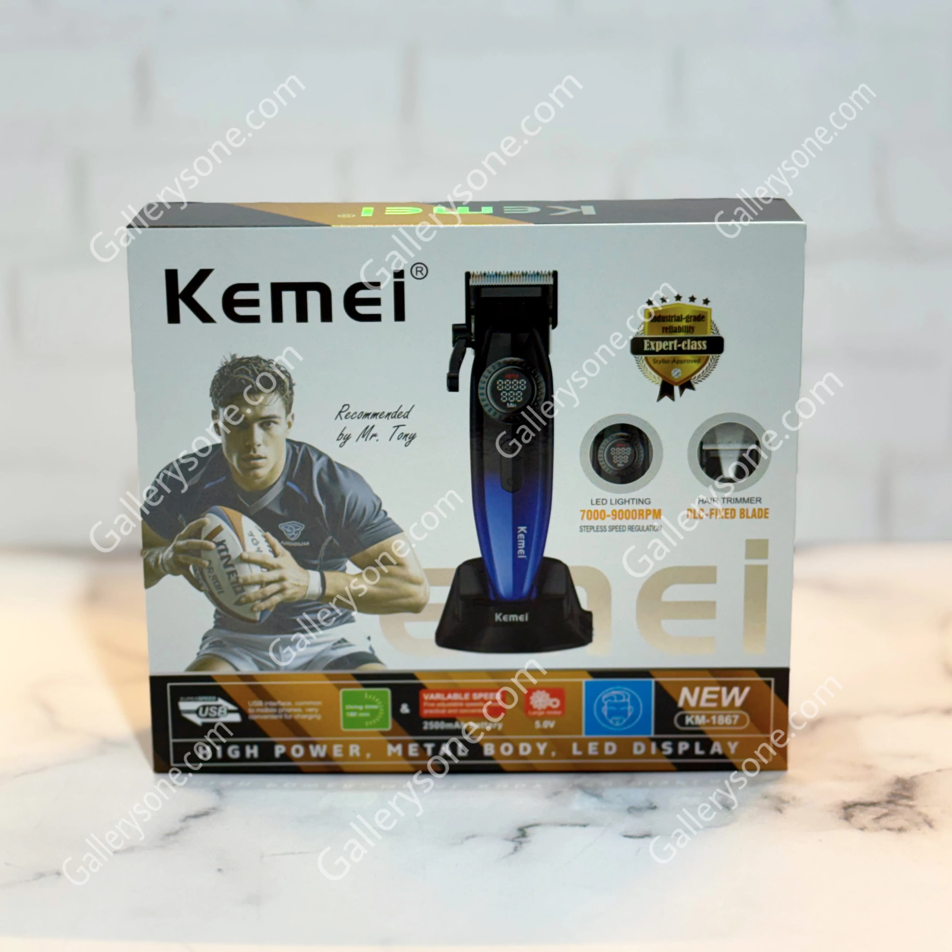ماشین اصلاح Kemei KM-1867 | 9000 دور، باتری 2500mAh