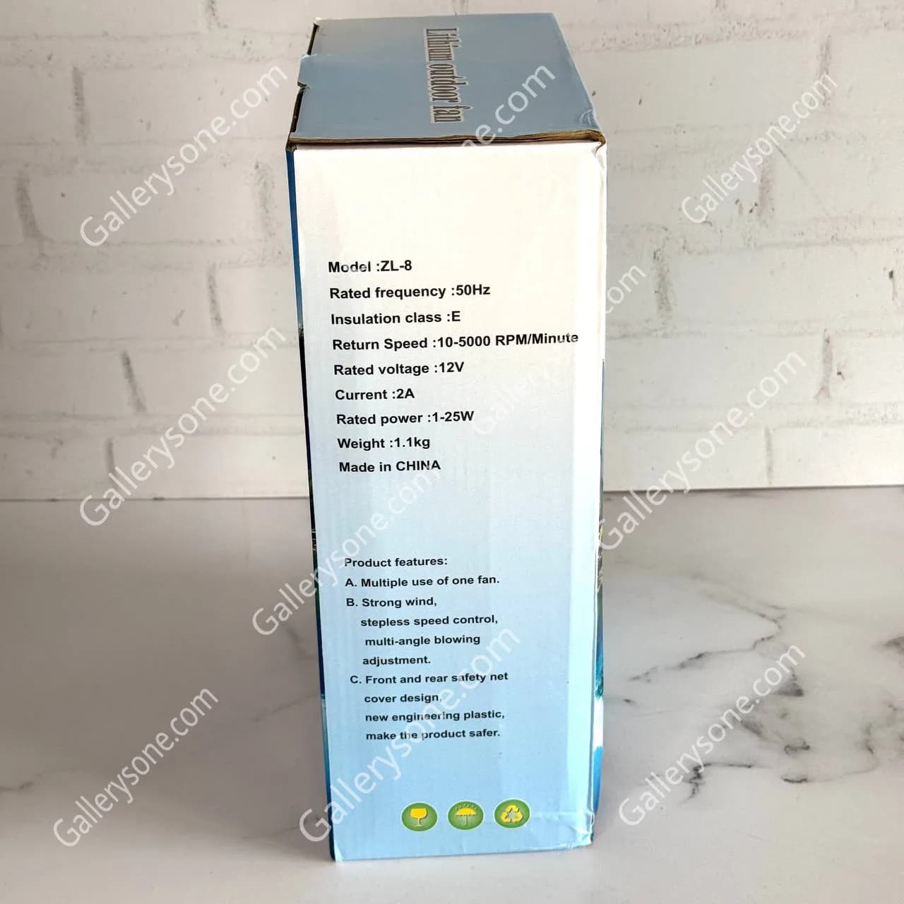 پنکه شارژی رومیزی باتری جداشونده مدل ZL-8 | مناسب قطعی برق — تصویر ۱۱