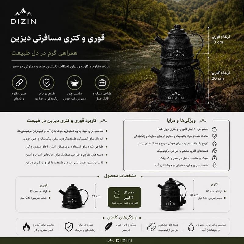 قوری و کتری شامورتی دیزین — تصویر ۴